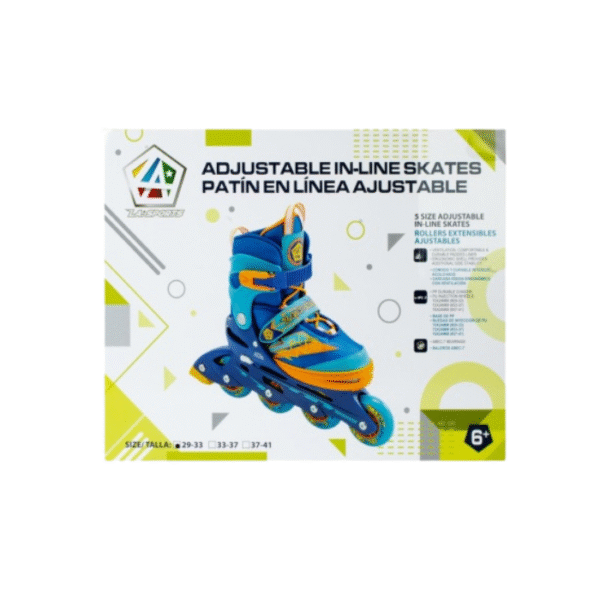 Patines en Línea Ajustables Azul y Naranja