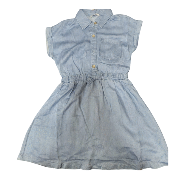 Vestido Camisero de Denim Claro