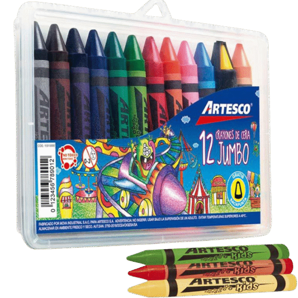 Crayones de Cera Artesco 12 Jumbo