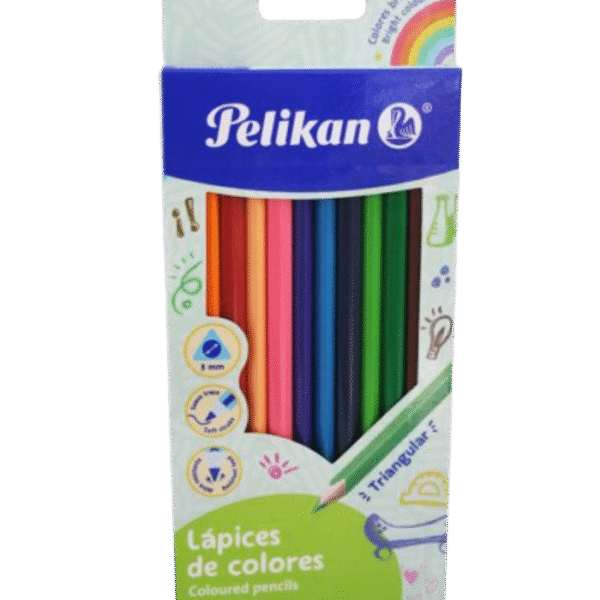 Pelikan Lápices de Colores, 12 Piezas, Triangular